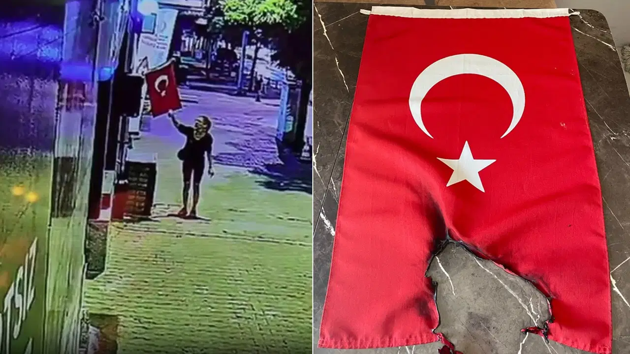 Muğla’da gece vakti ‘bayrak’ provokasyonu! Ateşe verip uzaklaşan şahıs yakalandı